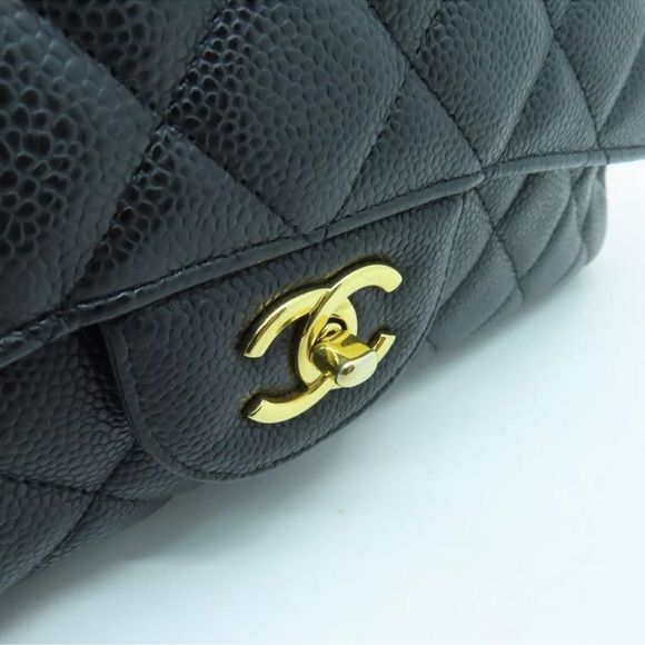 💎 GORGEOUS 💎 CHANEL CAVIAR FLAP DOUBLE CHAIN QUILTED JUMBO MAXI - Picture 5 of 16